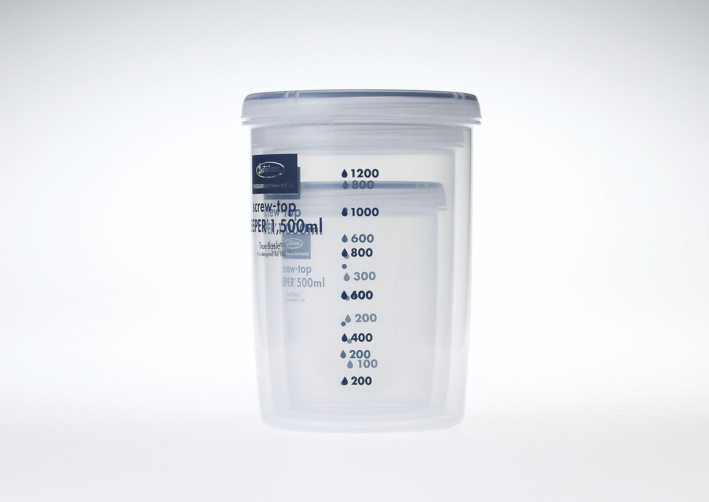 Lustroware Airtight Screw Top Food Containers With Measurement Marks | Bpa Free | Microwave And Dishwasher Safe (1, 25.5 Oz)